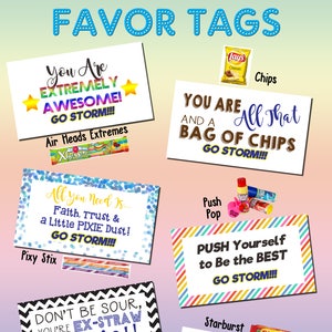 FAVOR TAGS, Candy Favor Tags, Sportsmanship Favor Tags, Sports Team Favor Tags, Team Gift Tags, Candy Tags, Digital Printable