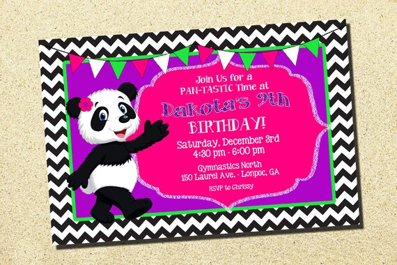 Invitation De Panda Panda Bear Invitation Fete Etsy Invitation De Panda Panda Bear Invitation Fete Etsy
