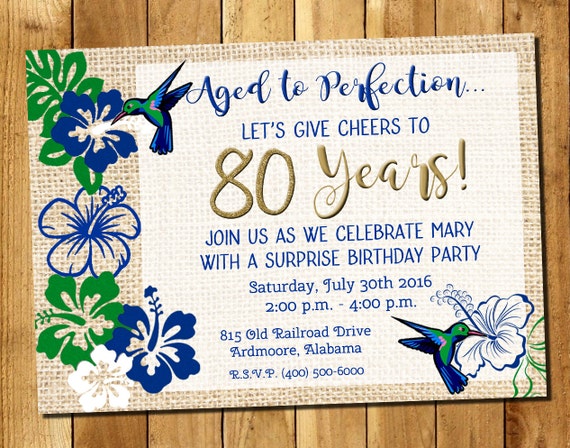 80 Genetliaco 80 Festa Di Compleanno 80 Invito Festa Etsy