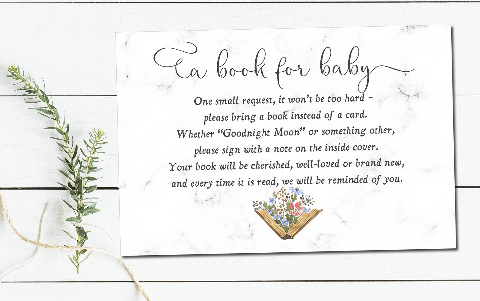 A Book for Baby Card Books for Baby Card Book Instead of Etsy