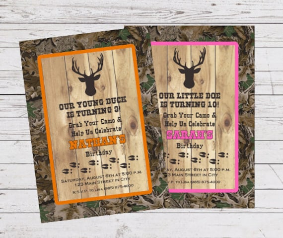 Invitation A La Chasse Invitation Au Chasseur Invitation A Etsy France