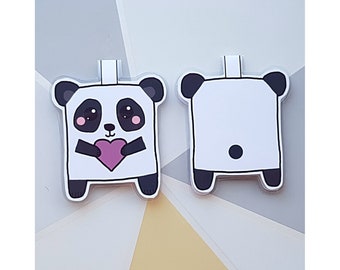 Marcapáginas magnético de panda kawaii, papelería para agenda, regalo para amantes de los libros
