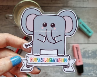 Imán de nevera de elefante kawaii: decoración inspiradora para la cocina
