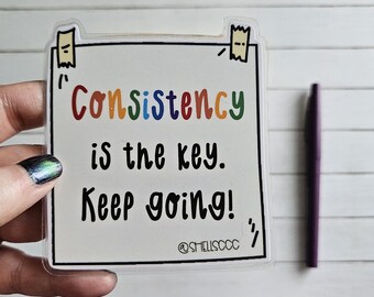 Motivational Quote Fridge Magnet, 'Consistency is Key'