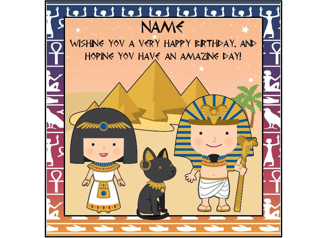Egyptian birthday card birthday greetings Cleopatra card Etsy