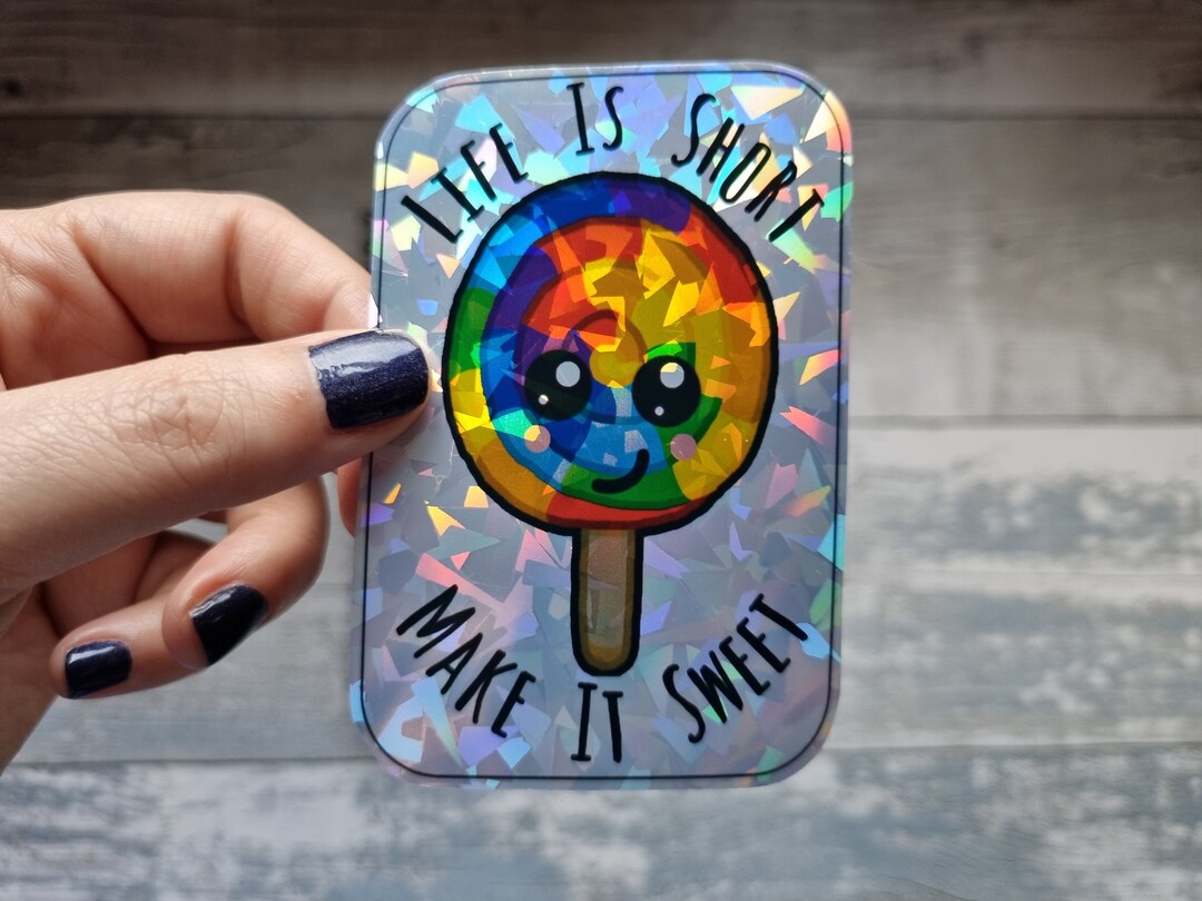 Life is short sticker, motivational quote sticker, laptop decal, vinyl ...