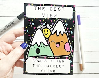 Motivational Quote Postcard: A6 Positive Affirmation Card, Mental Health Gift