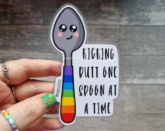 Imán de cuchara, decoración para concientizar sobre enfermedades crónicas