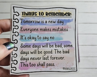 Motivational Quote Fridge Magnet, Mental Health Affirmation Gift