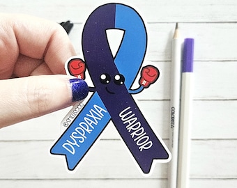 Dyspraxia Warrior Ribbon Magnet: Disability Gift, Mental Health Awareness