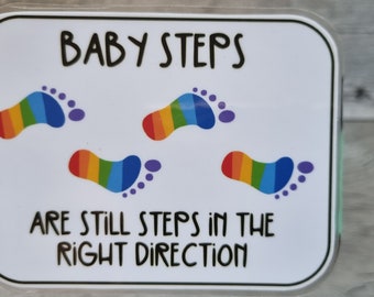 Baby Steps Fridge Magnet, Motivational Quote, Mental Health Gift