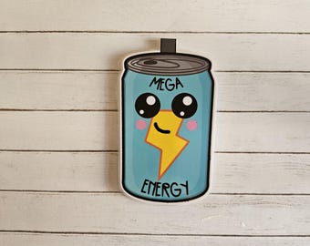 Marcapáginas magnético de bebida energética kawaii, bonito regalo de papelería