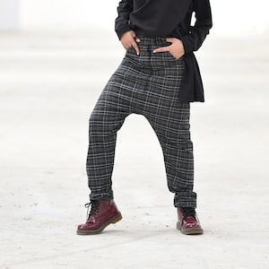 Pants For Women, Harem Pants, Drop Crotch Pants, Wide Leg Pants, Plus Size Clothing, Plaid Pants, Maxi Pants, Long Pants, Plus Size Pants