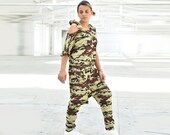 Military Jumpsuit, Asymmetric Jumpsuit, Women Romper, One Shoulder Jumpsuit, Women Overall, Urban Clothing, Plus Size Jumpsuit, Summer