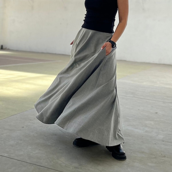 Wool Maxi Skirt - Etsy