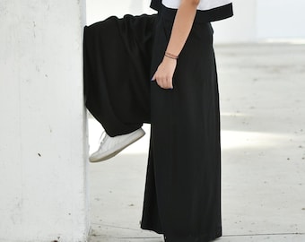 Black Linen Pants, Wide Leg Pants, Palazzo Pants, Skirt Pants, Flare Pants, Linen Clothing, High Waist Pants, Plus Size Clothing, Linen Wear