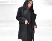 Winter Coat, Black Hooded Coat, Cashmere Coat, Plus Size Clothing, Cardigan For Women, Warm Coat, Black Long Coat, Hooded Cardigan, Winter