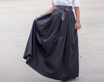 Victorian Maxi Skirt, Black Gothic Skirt, Plus Size Clothing, High Waisted Walking Skirt, Formal Circle Skirt, Full Steampunk Skirt