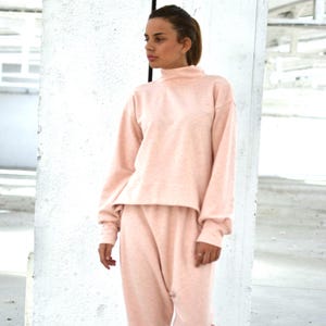 Peach Turtleneck Jumper, Comfy Loungewear, Loose Turtleneck Top, Plus Size Clothing, Women Loungewear, Comfy Warm Top, Boho