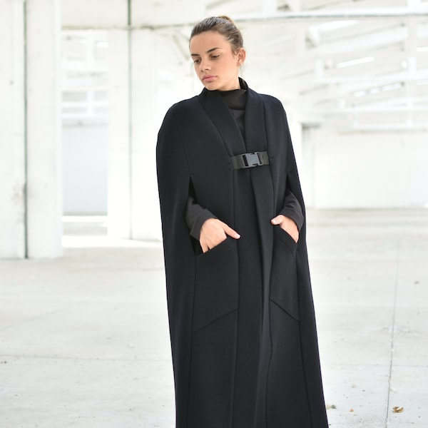 Wool Cape Coat - Etsy