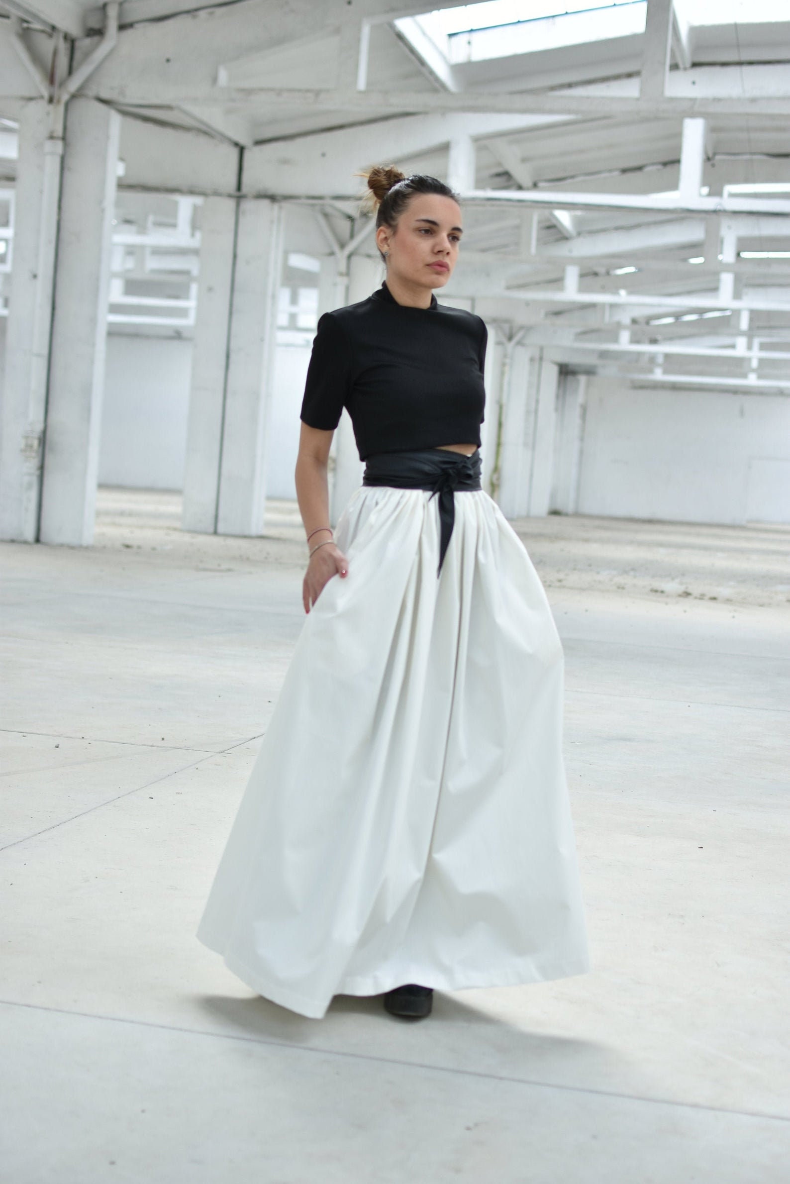 Maxi Skirt Black Skirt Skirt for Women Gothic Clothing | Etsy