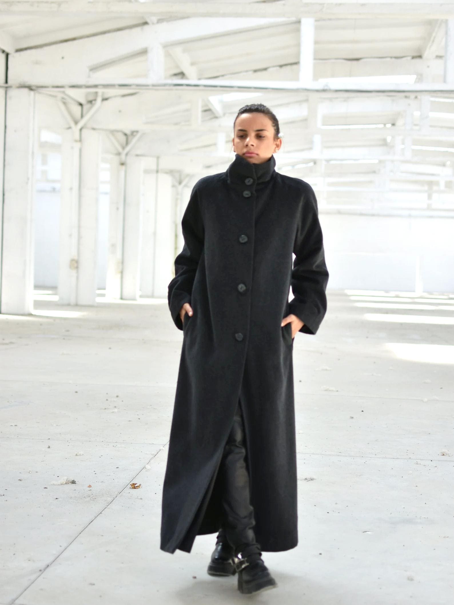 【90's】Wool Maxi Chester Coat / Dark Gray 90's】Wool Maxi Chester Coat / Dark Gray Dark Gray Winter