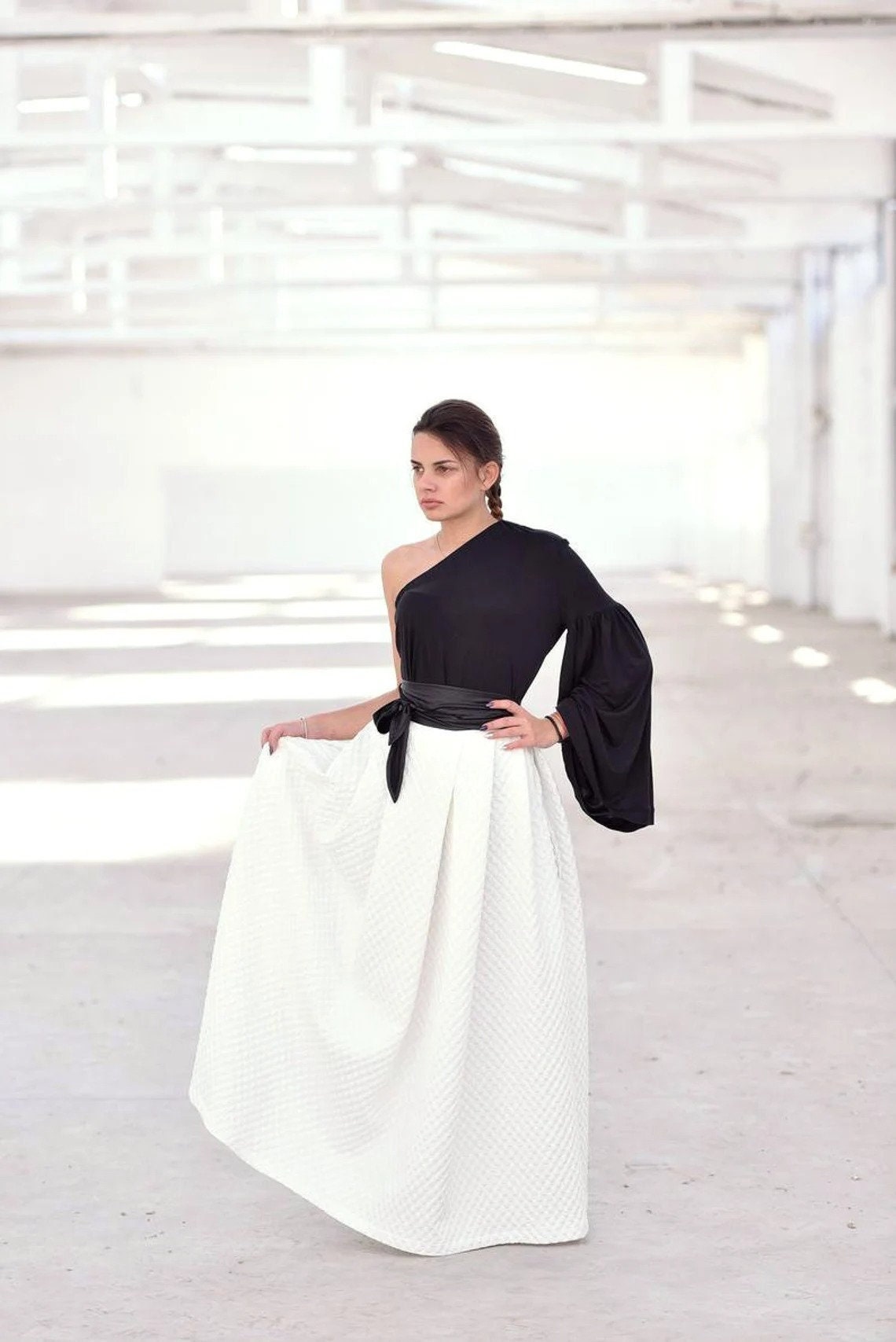 White Maxi Skirt Evening Skirt Plus Size Clothing Pleated Skirt Plus Size Skirt Formal Skirt Flare Skirt Full Skirt Long Skirt Etsy Canada