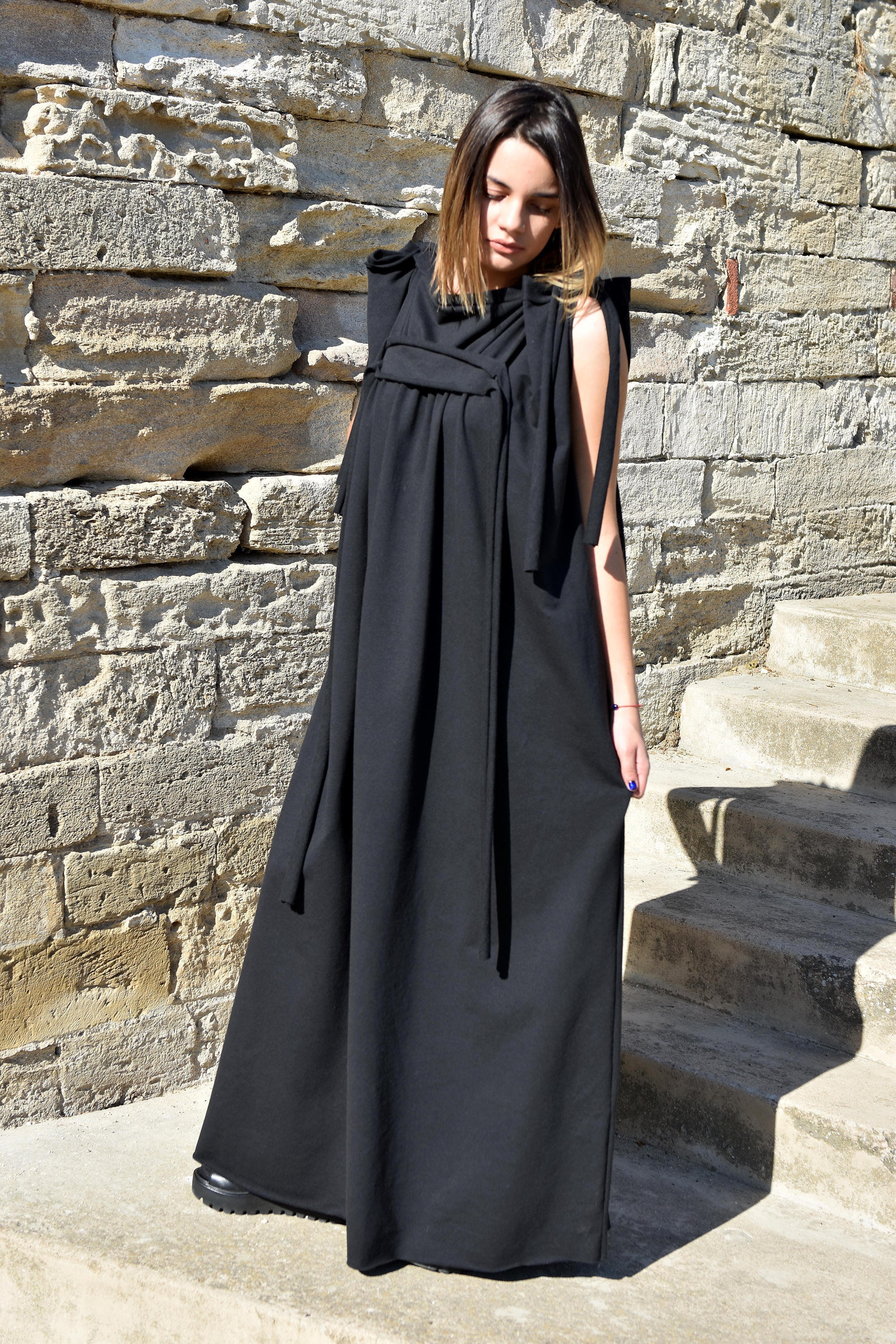 Dark Gray Dress Steampunk Dress Kaftan Dress Summer Dress | Etsy