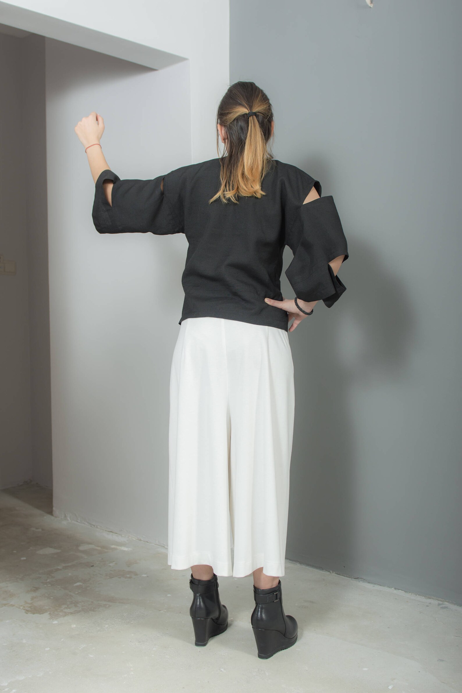 Black Linen Top Summer Top Extravagant Top Plus Size Linen Etsy