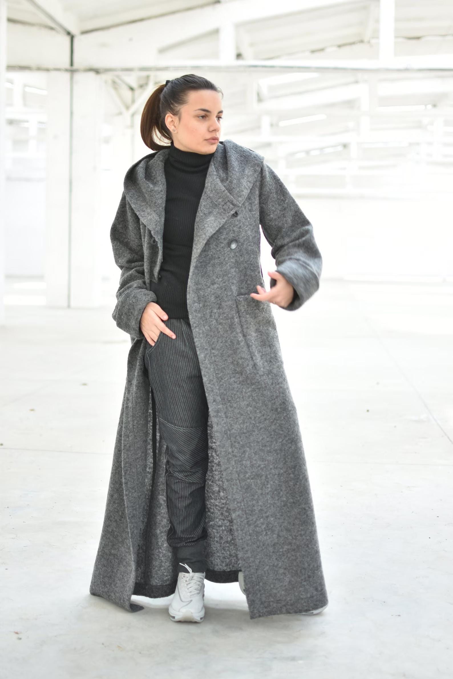 Cardigan Donna Lungo Invernale In Pile - Cappuccio, Aperto, Comodo E Morbido Per Autunno E Inverno
