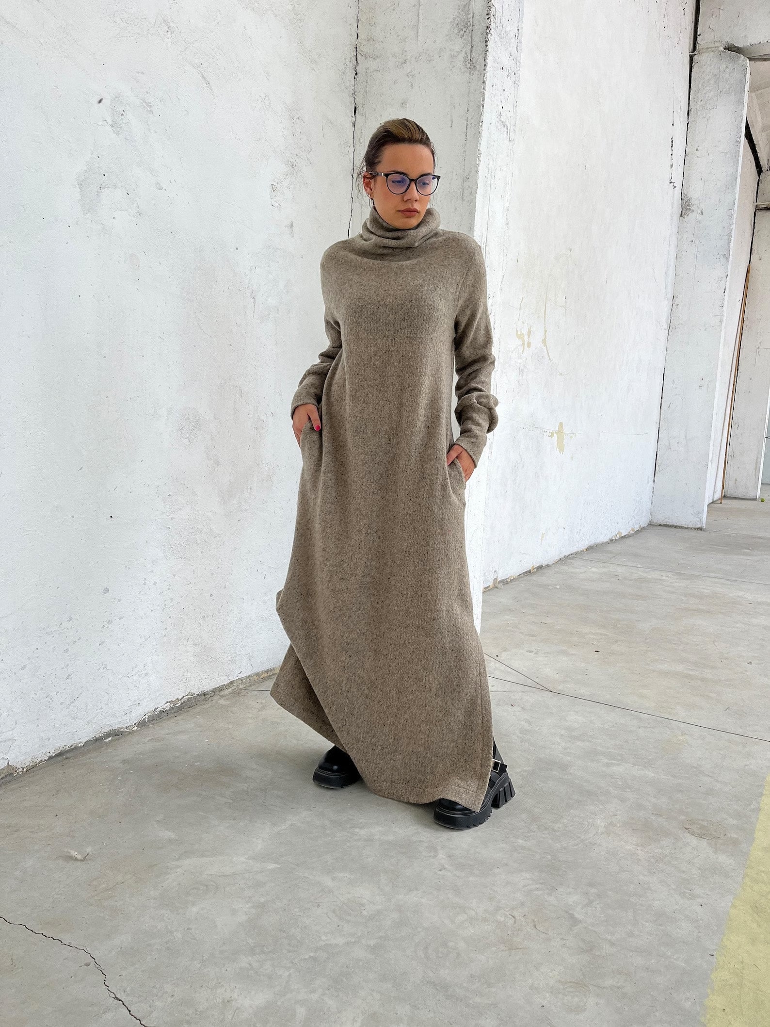 Long Dresses Casual Winter Jersey Dress Buy Maxi Sweater Dress, Wool  Turtleneck Dress Women, Winter Oversized Pullover, Plus Size Dress, Slit  Sweater Dress, Long Sleeve Warm Dress Online In India