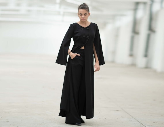 Long sleeve cape coat best sale