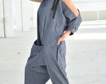 Sukany Casual Baggy Denim Jean Overalls Losse Bib Tuinbroek