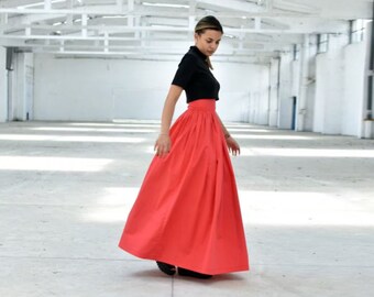 Elegant Maxi Skirt, High Waisted Victorian Walking Skirt, Full Flare Skirt, Plus Size Skirt, Gathered Skirt, Cocktail Skirt