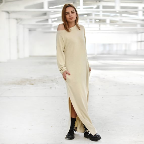 chinese dress ladies Glenda V-neck Maxi Sweater Dress
