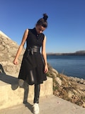Black Obi Waist Belt for Women, Stylish Wrap Belt, Goth Eco Leather Tie Belt, Faux Leather Belt for Dress, Long Japanese Kimono Cinch Belt product logo