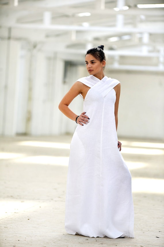white maxi dress boho