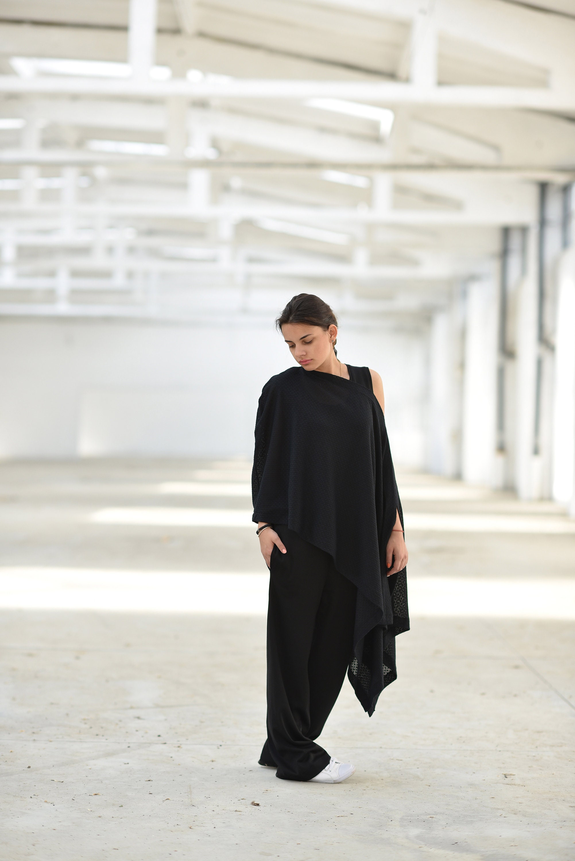 Women Poncho Cape Overall Plus Size Clothing Black Poncho | Etsy