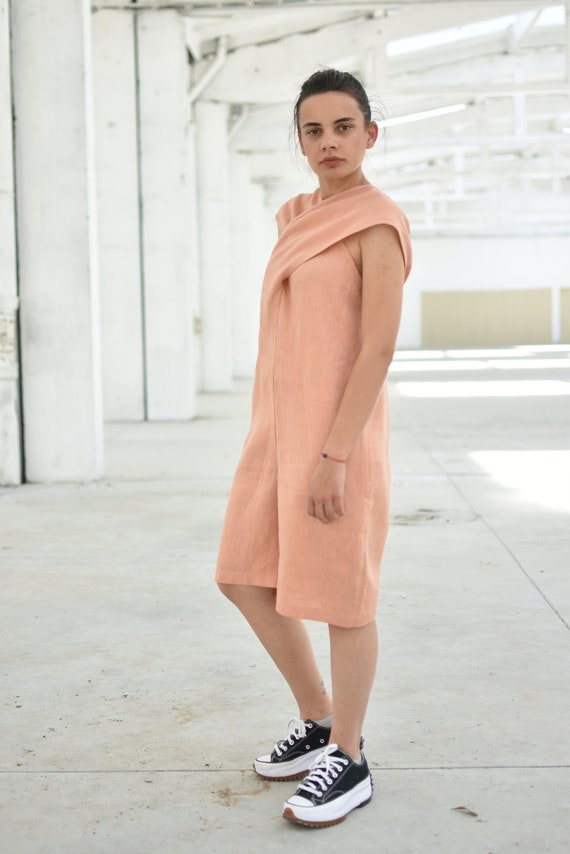 Peach Jumpsuit, Midi Romper, Open Back Jumpsuit, Plus Size Clothing, Long  Loose Jumpsuit, Women Clothing, Extravagant Jumpsuit, Oversized - Etsy
