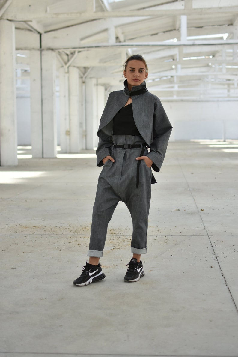 Tenue extravagante en denim deux pièces ensemble de pantalons Etsy France