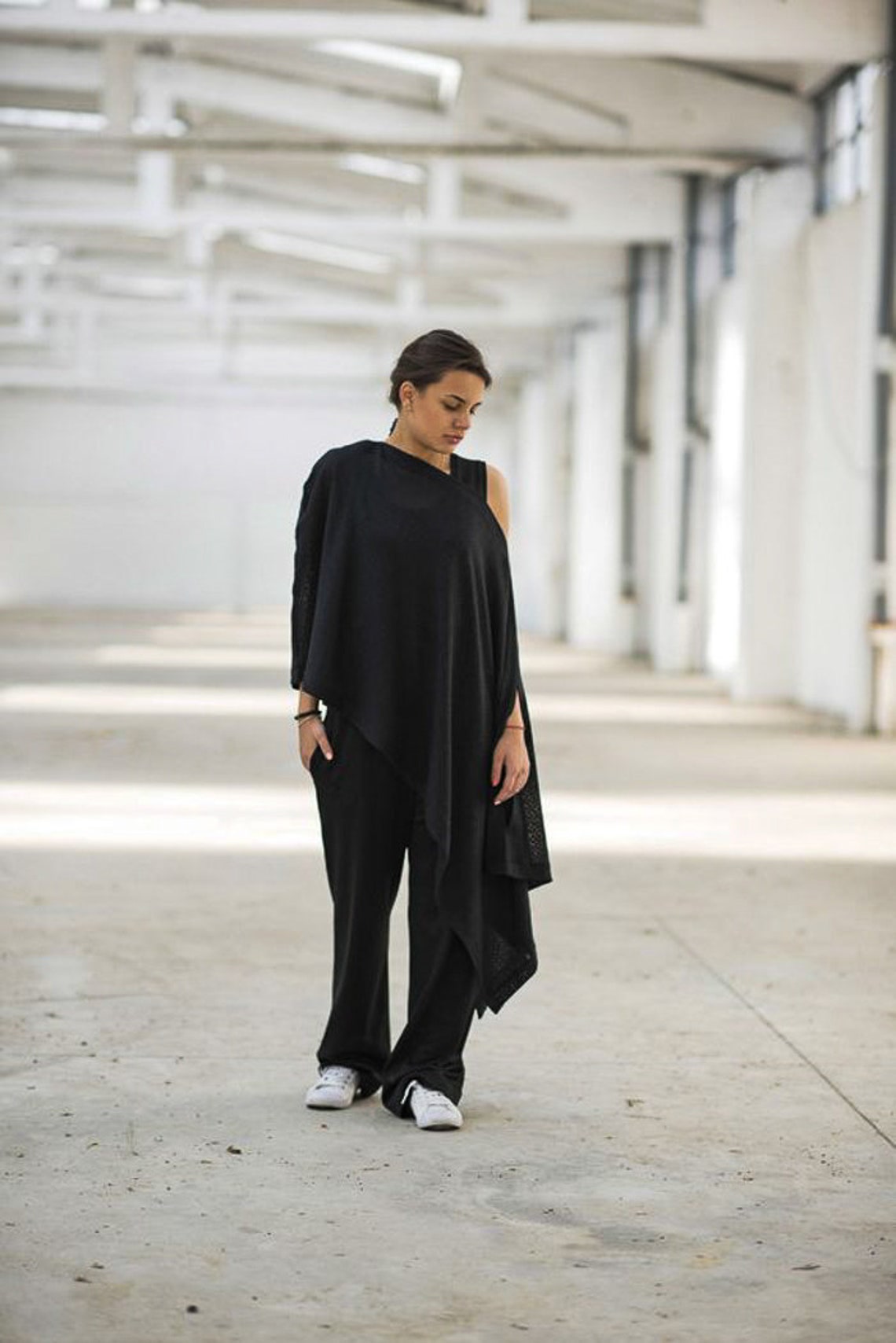 Women Poncho Cape Overall Plus Size Clothing Black Poncho | Etsy