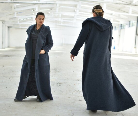 Long Wool Cardigan Merino Wool Coat 