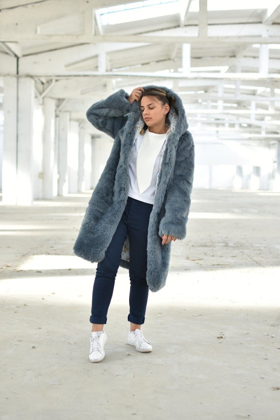 Oversize faux-fur coat - Women