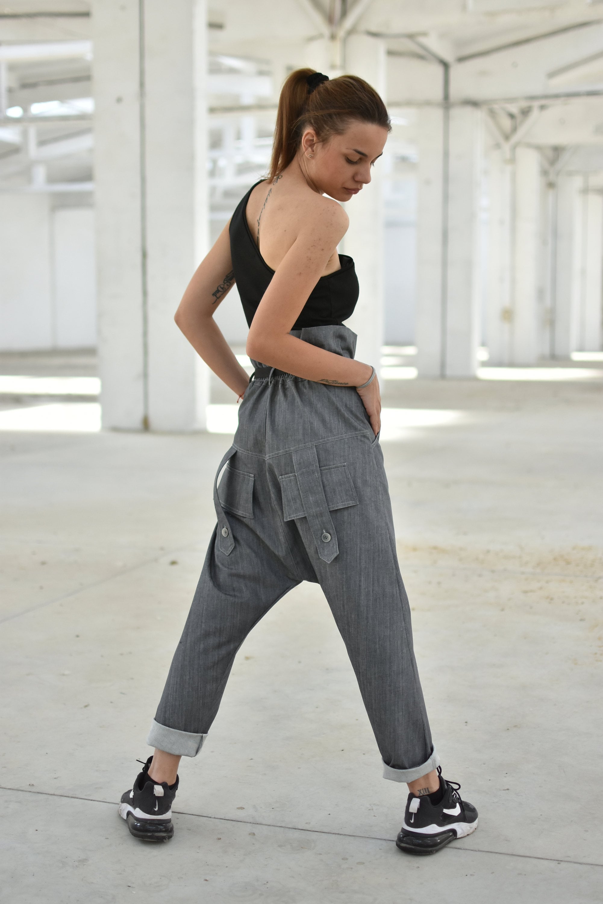 ZANZEA Pantaloni Donna Estivi Leggeri Pantaloni Tuta Cotone Taglie
