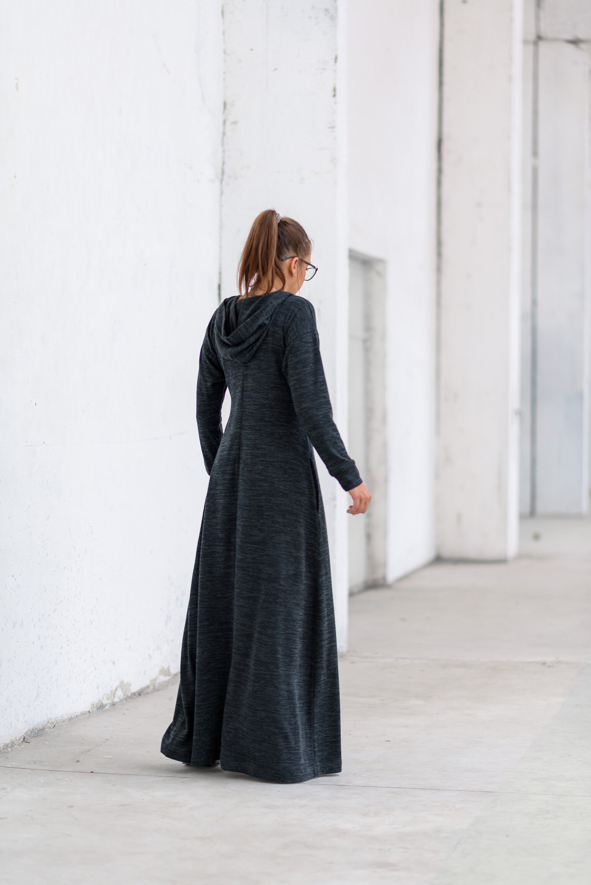 Hooded Wool Winter Dress, Loose Maxi Sweater Dress, Warm Comfy Dress, Dark Blue Plus Size Dress, Long Flare Dress Women - Etsy Hooded Wool Winter Dress, Loose Maxi Sweater Dress, Warm Comfy Dress, Dark Blue Plus Size Dress, Long Flare Dress Women - Etsy