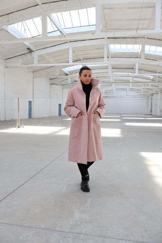 Pink winter coat plus size 2025