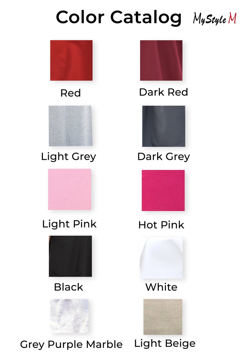 Puede incluir: Cat&aacute;logo de colores con muestras de rojo, rojo oscuro, gris claro, gris oscuro, rosa claro, rosa intenso, negro, blanco, m&aacute;rmol gris p&uacute;rpura y beige claro.