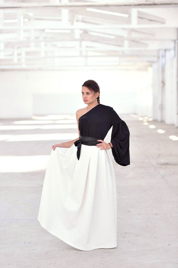 plus size white flare skirt