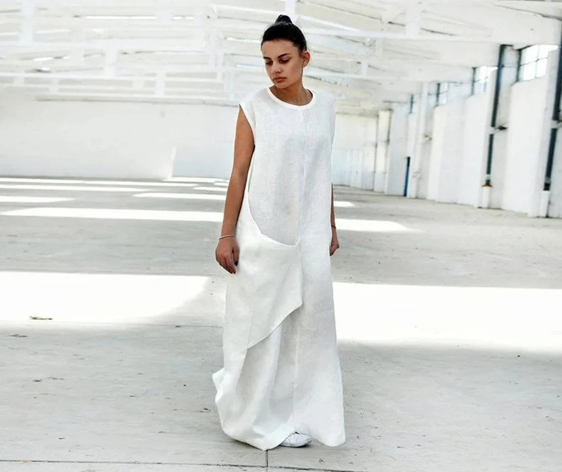 chinese dress ladies Hepburn Midi Dress ~ Summer Soleil Linen – Show Me Your Mumu main image 0