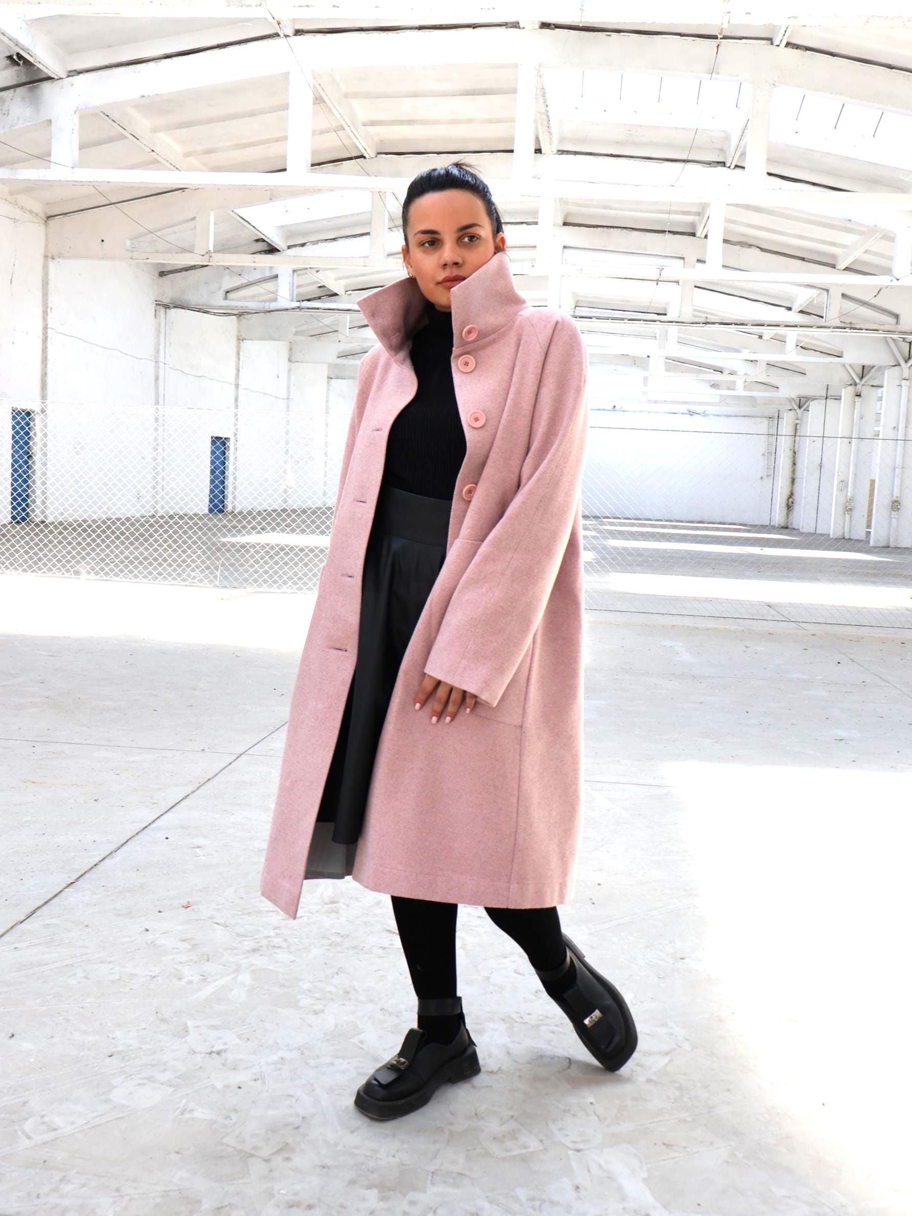 OBLI オブリ　美品　ピンクウールコート 中古・古着通販】OBLI (オブリ) ピンクウールコート ピンク サイズ:F